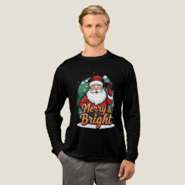 Kerst - "Vrolijk en stralend kerstman" Tri-Blend Shirt