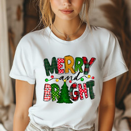 Kerst vrolijk en stralend vakantie t-shirt