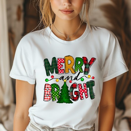 Kerst vrolijk en stralend vakantie t-shirt