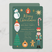 Kerst Vrolijk grillig feestje Kaart (Voorkant / Achterkant)