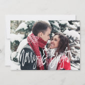 Kerst Vrolijk & Helder Handschrift Foto Feestdagenkaart (Voorkant)