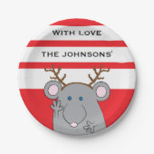 Kerst Vrolijk Kerst Papier Borden Papieren Bordje (Voorkant)