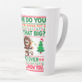 Kerst Vrolijk Kerstcadeau voor Aap Latte Mok (Rechterhoek)