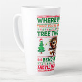 Kerst Vrolijk Kerstcadeau voor Aap Latte Mok (Linkerhoek)