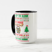Kerst Vrolijk Kerstcadeau voor Kerst Moose Mok (Voorkant links)