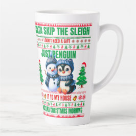 Kerst Vrolijk Kerstcadeau voor Penguin Snowman Latte Mok
