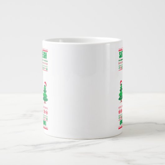 Kerst Vrolijk Kerstcadeau voor pinguïns Grote Koffiekop (Voorkant)
