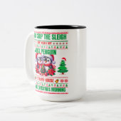 Kerst Vrolijk Kerstcadeau voor pinguïns Tweekleurige Koffiemok (Voorkant links)