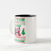 Kerst Vrolijk Kerstcadeau voor pinguïns Tweekleurige Koffiemok (Voorkant links)