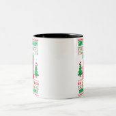 Kerst Vrolijk Kerstcadeau voor pinguïns Tweekleurige Koffiemok (Center)