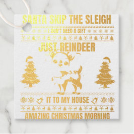 Kerst Vrolijk Kerstcadeau voor rendieren Bedankjes Labels