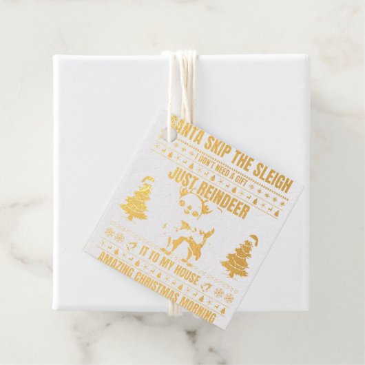 Kerst Vrolijk Kerstcadeau voor rendieren Bedankjes Labels (Met doos)