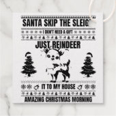 Kerst Vrolijk Kerstcadeau voor rendieren Bedankjes Labels (Achterkant)