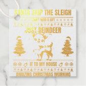 Kerst Vrolijk Kerstcadeau voor rendieren Bedankjes Labels (Voorkant)