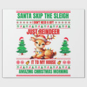 Kerst Vrolijk Kerstcadeau voor rendieren Cadeaupapier (Vlak)
