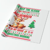 Kerst Vrolijk Kerstcadeau voor rendieren Cadeaupapier (Uitgerold)