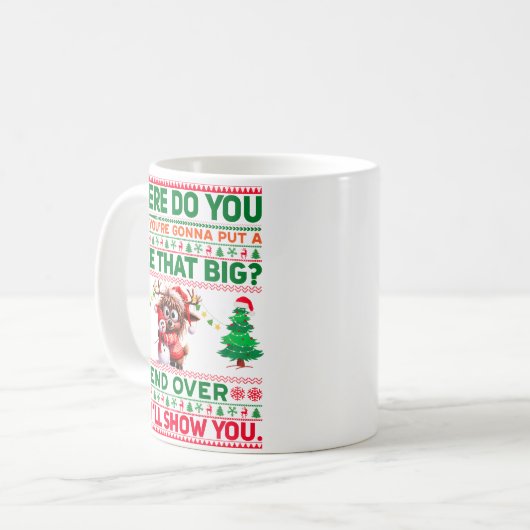 Kerst Vrolijk Kerstcadeau voor rendieren Koffiemok (Voorkant links)