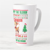 Kerst Vrolijk Kerstcadeau voor rendieren Latte Mok (Rechterhoek)