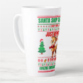 Kerst Vrolijk Kerstcadeau voor rendieren Latte Mok (Linkerhoek)