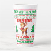 Kerst Vrolijk Kerstcadeau voor rendieren Latte Mok (Voorkant)