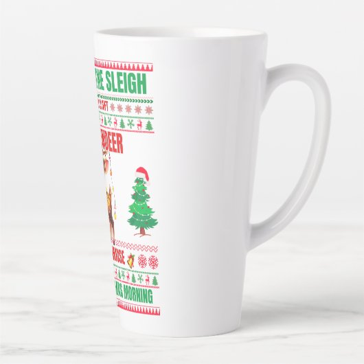 Kerst Vrolijk Kerstcadeau voor rendieren Latte Mok (Rechts)