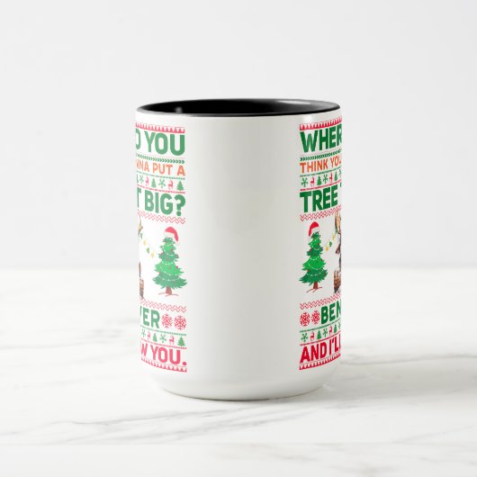 Kerst Vrolijk Kerstcadeau voor rendieren Mok (Midden)