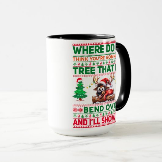 Kerst Vrolijk Kerstcadeau voor rendieren Mok (Voorkant rechts)