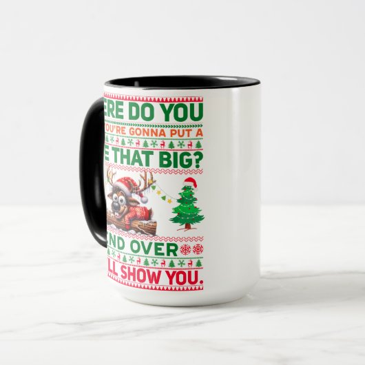 Kerst Vrolijk Kerstcadeau voor rendieren Mok (Voorkant links)