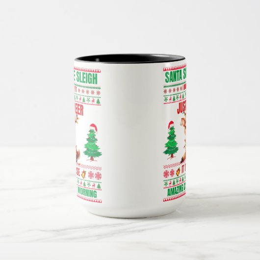 Kerst Vrolijk Kerstcadeau voor rendieren Mok (Midden)