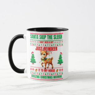 Kerst Vrolijk Kerstcadeau voor rendieren Mok