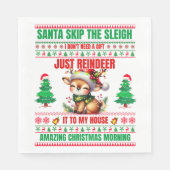 Kerst Vrolijk Kerstcadeau voor rendieren Servet (Voorkant)