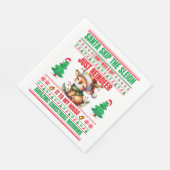 Kerst Vrolijk Kerstcadeau voor rendieren Servet (Hoek)