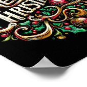 Kerst Vrolijk Kerstfeest Ochtend Vakantie Schattig Poster (Hoek)