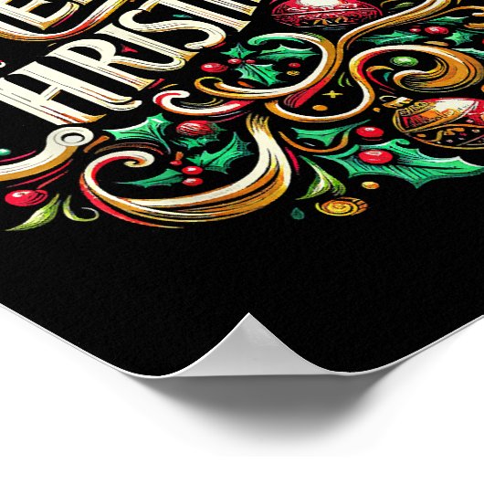 Kerst Vrolijk Kerstfeest Ochtend Vakantie Schattig Poster (Hoek)