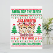 Kerst Vrolijk Kerstfeest voor cadeau rendieren (Staand voorkant)