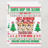 Kerst Vrolijk Kerstfeest voor cadeau rendieren (Voorkant / Achterkant)