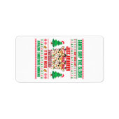 Kerst Vrolijk Kerstfeest voor cadeau rendieren Etiket (Voorkant)