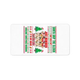 Kerst Vrolijk Kerstfeest voor cadeau rendieren Etiket