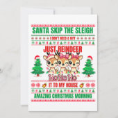 Kerst Vrolijk Kerstfeest voor cadeau rendieren Feestdagenkaart (Voorkant)