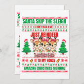 Kerst Vrolijk Kerstfeest voor cadeau rendieren Feestdagenkaart (Voorkant / Achterkant)