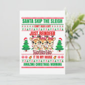 Kerst Vrolijk Kerstfeest voor cadeau rendieren Feestdagenkaart (Staand voorkant)