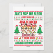 Kerst Vrolijk Kerstfeest voor cadeau rendieren Feestdagenkaart (Achterkant)