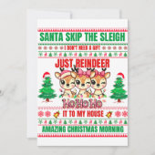 Kerst Vrolijk Kerstfeest voor cadeau rendieren Kaart (Voorkant)