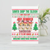 Kerst Vrolijk Kerstfeest voor cadeau rendieren Kaart (Staand voorkant)