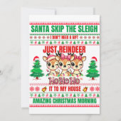 Kerst Vrolijk Kerstfeest voor cadeau rendieren Kaart (Achterkant)