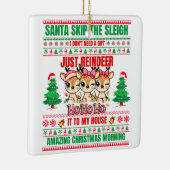Kerst Vrolijk Kerstfeest voor cadeau rendieren Keramisch Ornament (Rechts)