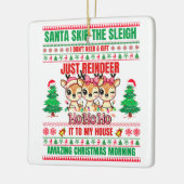 Kerst Vrolijk Kerstfeest voor cadeau rendieren Keramisch Ornament (Links)