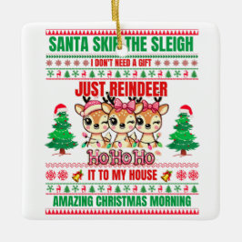 Kerst Vrolijk Kerstfeest voor cadeau rendieren Keramisch Ornament