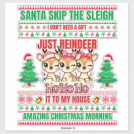 Kerst Vrolijk Kerstfeest voor cadeau rendieren Sticker