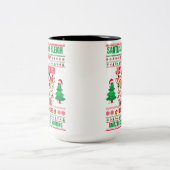 Kerst Vrolijk Kerstfeest voor cadeau rendieren Tweekleurige Koffiemok (Center)